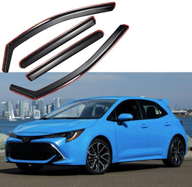 Fit 2019-2026 Toyota Corolla Hatchback In-Channel Vent Window Visors Rain Sun Wind Guards Shade Deflectors