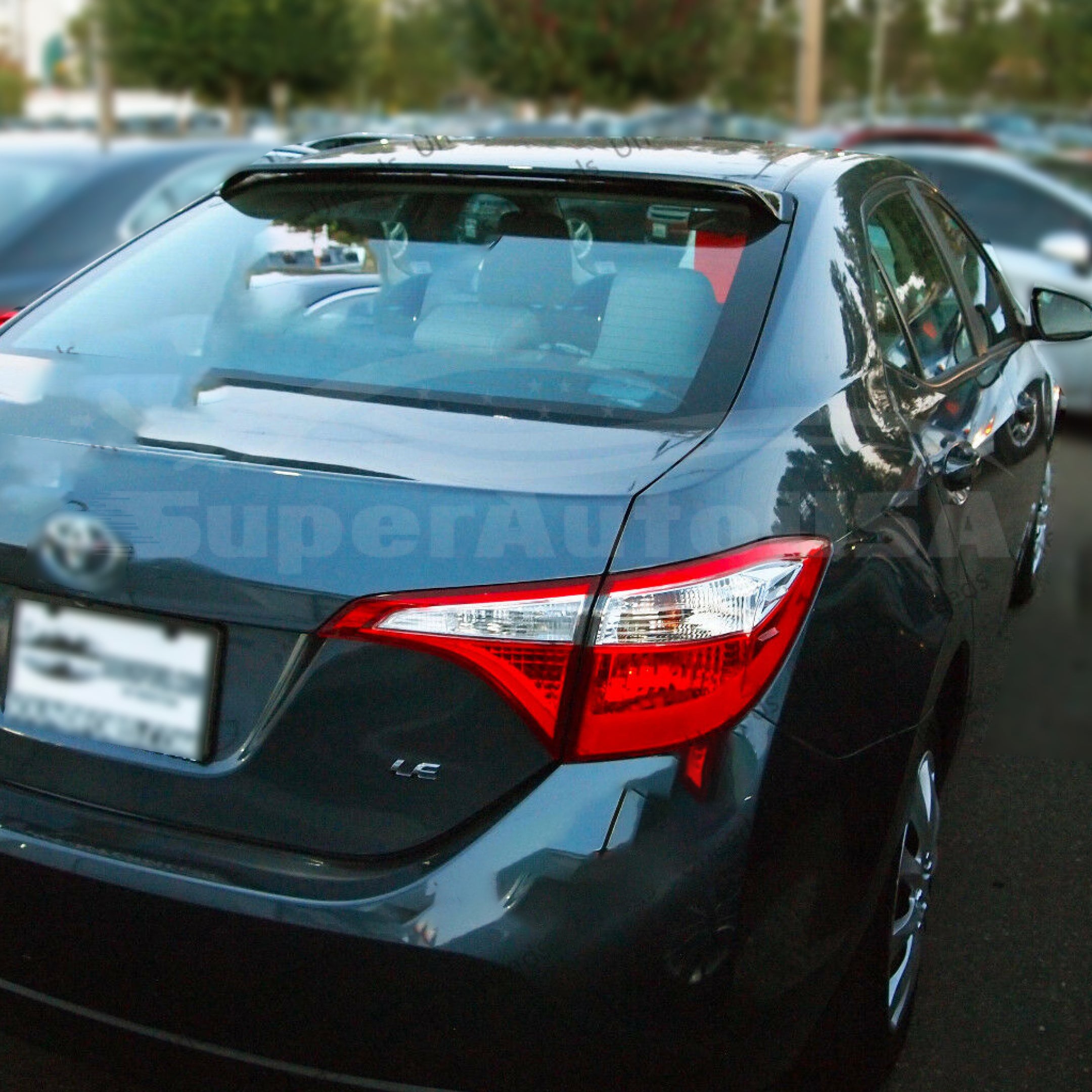 Ajuste 2014-2019 Toyota Corolla Sedan Deflector de alerón de ventana de techo trasero - 0