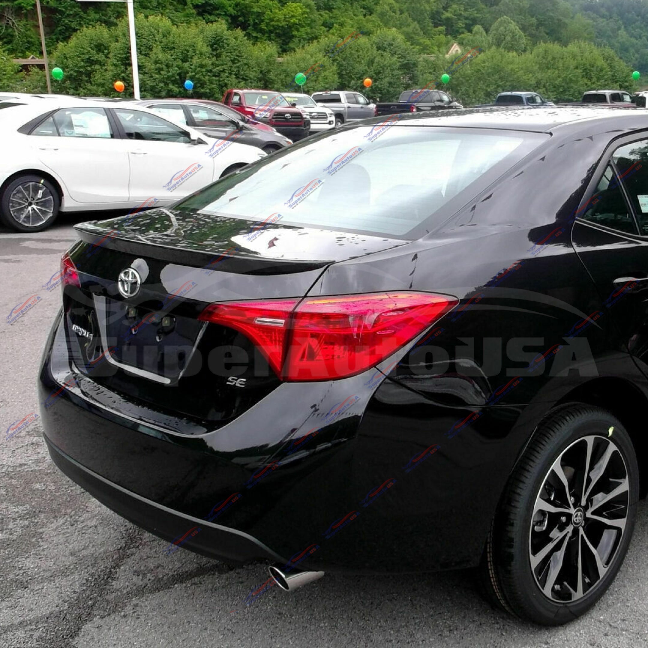 Ajuste 2014-2019 Toyota Corolla OE estilo alerón trasero imprimado (negro brillante) - 0