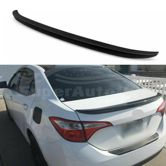 Fit 2014-2019 Toyota Corolla OE Style Rear Trunk Spoiler Wing (Unpainted / Matte Black)