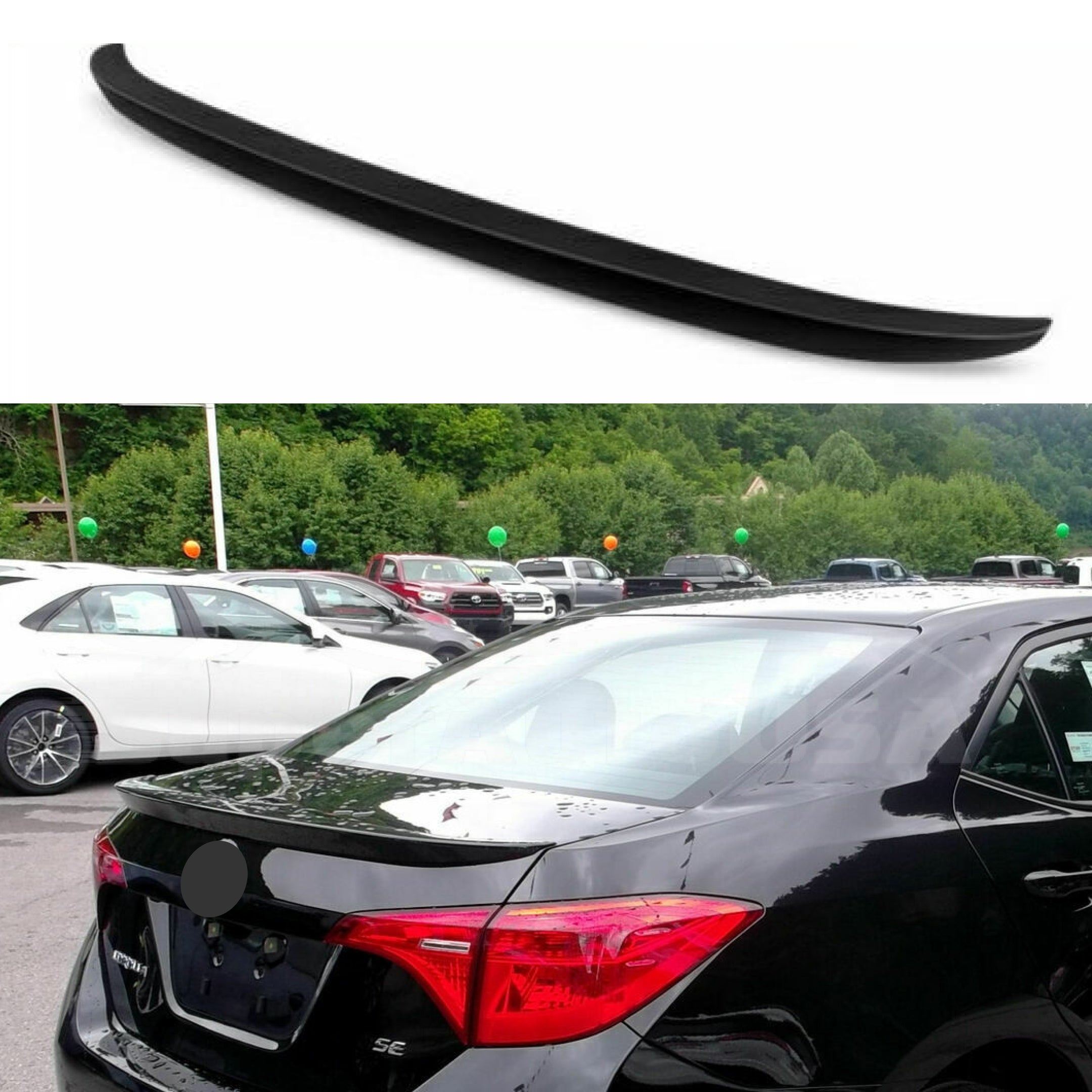 Fit 2014-2019 Toyota Corolla OE Style Rear Trunk Spoiler Wing (Unpainted / Matte Black)