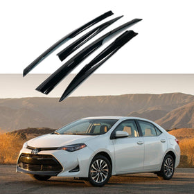 Fit 2014-2019 Toyota Corolla 3D Mugen Style Vent Window Visors Rain Sun Wind Guards Shade Deflectors