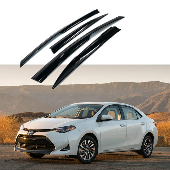 Fit 2014-2019 Toyota Corolla 3D Mugen Style Vent Window Visors Rain Sun Wind Guards Shade Deflectors