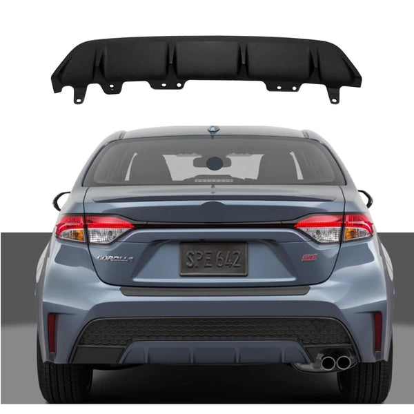 Gloss Black Rear Bumper Diffuser Splitter For 2020-2022 Toyota Corolla LE/XLE/SE/XSE - Easy Install, 3-Year Warranty