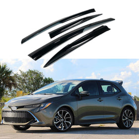 Fit 2019-2022 Toyota Corolla Hatchback 3D Mugen Style Vent Window Visors Rain Sun Wind Guards Shade Deflectors