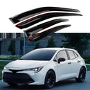 Fit 2019-2021 Toyota Corolla Hatchback Out-Channel Vent Window Visors Rain Sun Wind Guards Shade Deflectors-1