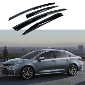 Fit 2020-2024 Toyota Corolla Sedan 3D Mugen Style Vent Window Visors Rain Sun Wind Guards Shade Deflectors