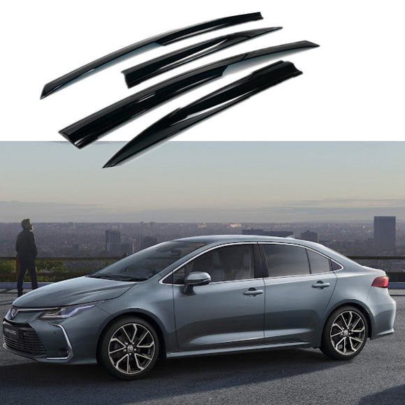 Fit 2020-2024 Toyota Corolla Sedan 3D Mugen Style Vent Window Visors Rain Sun Wind Guards Shade Deflectors
