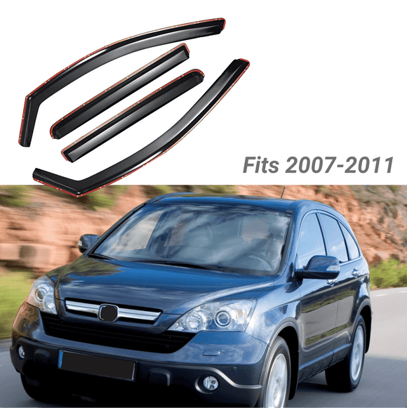 Se adapta a Honda CRV 2007-2011, viseras para ventanas con ventilación en canal, protectores contra la lluvia, el sol y el viento, deflectores de sombra 