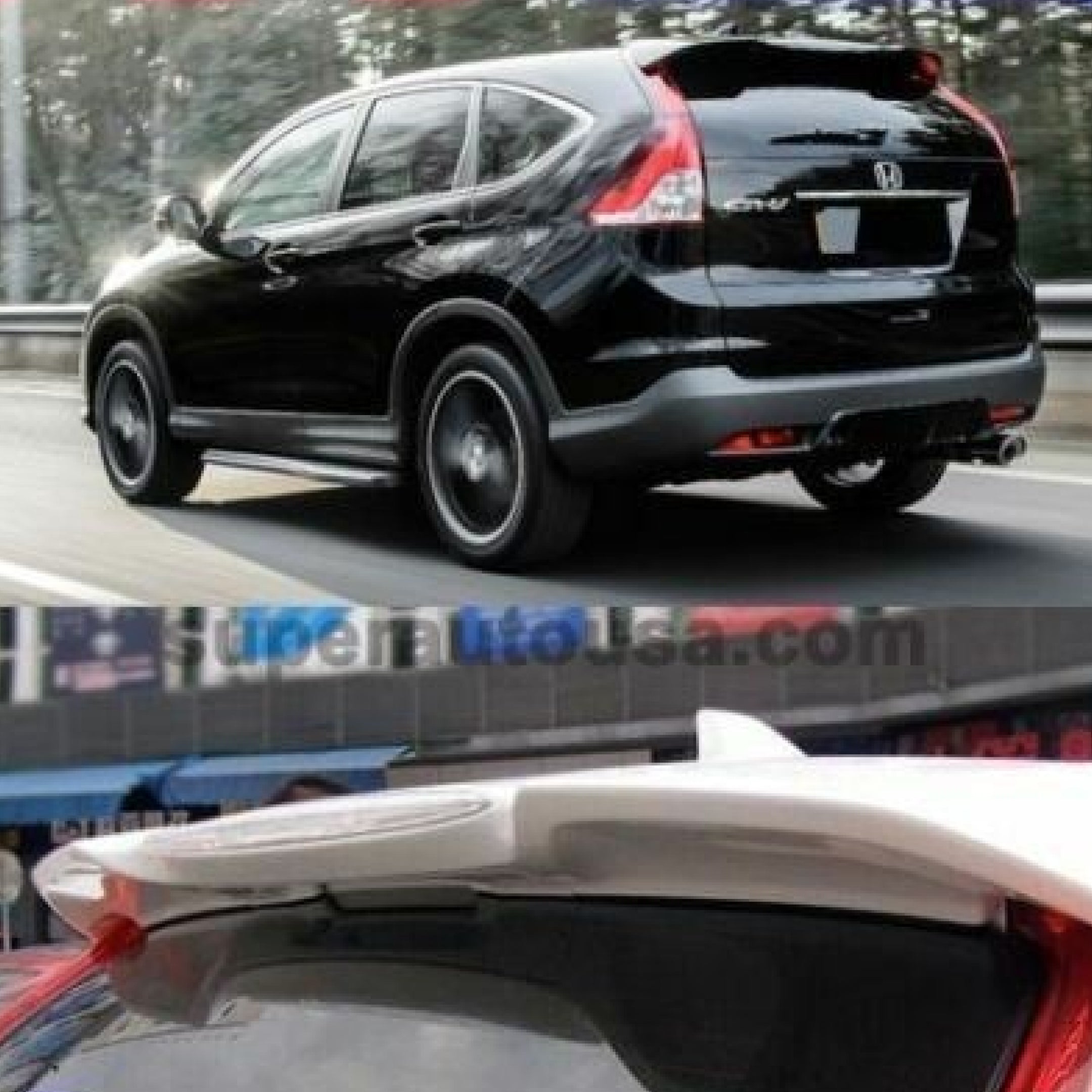 Alerón de techo trasero estilo Honda CRV CR-V OE 2012-2016 (negro)
