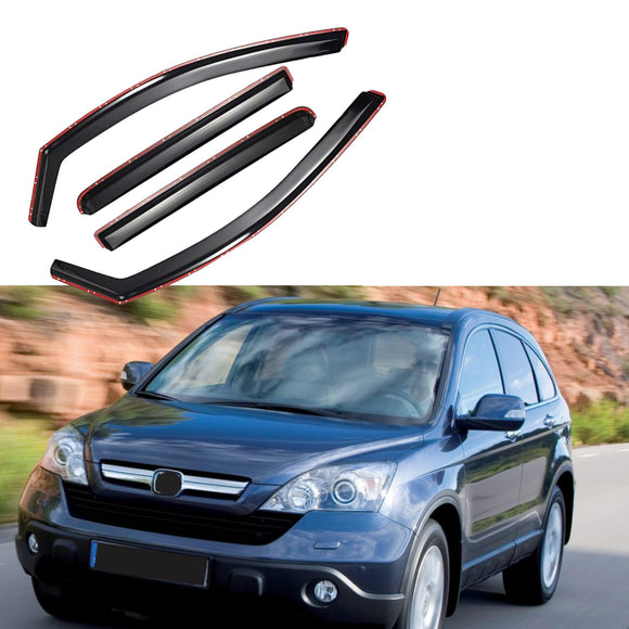 Se adapta a Honda CRV 2007-2011, viseras para ventanas con ventilación en canal, protectores contra la lluvia, el sol y el viento, deflectores de sombra 