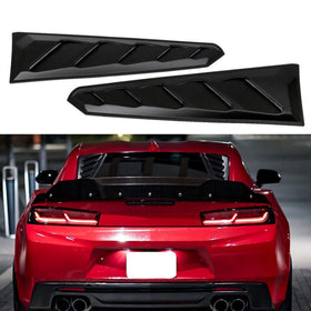 For 6th Gen Chevy Chevrolet Camaro 2016-2023 Matte Black Sunshade Rear Window Louver
