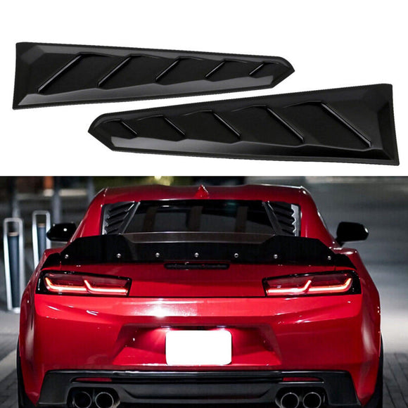 For 6th Gen Chevy Chevrolet Camaro 2016-2023 Matte Black Sunshade Rear Window Louver