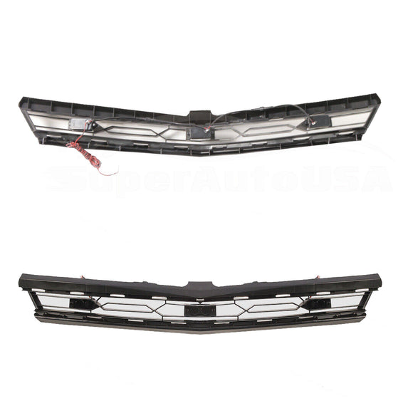 Fit for 2016-21 Chevrolet Camaro ZL1 Trims Front Upper Bumper Grille LED (Black)