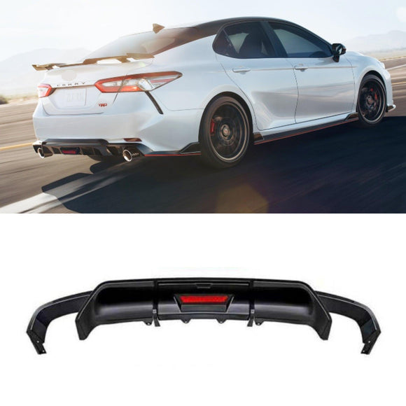 Se adapta al alerón del parachoques trasero del Toyota Camry 2018-2023, difusor inferior con luz LED 