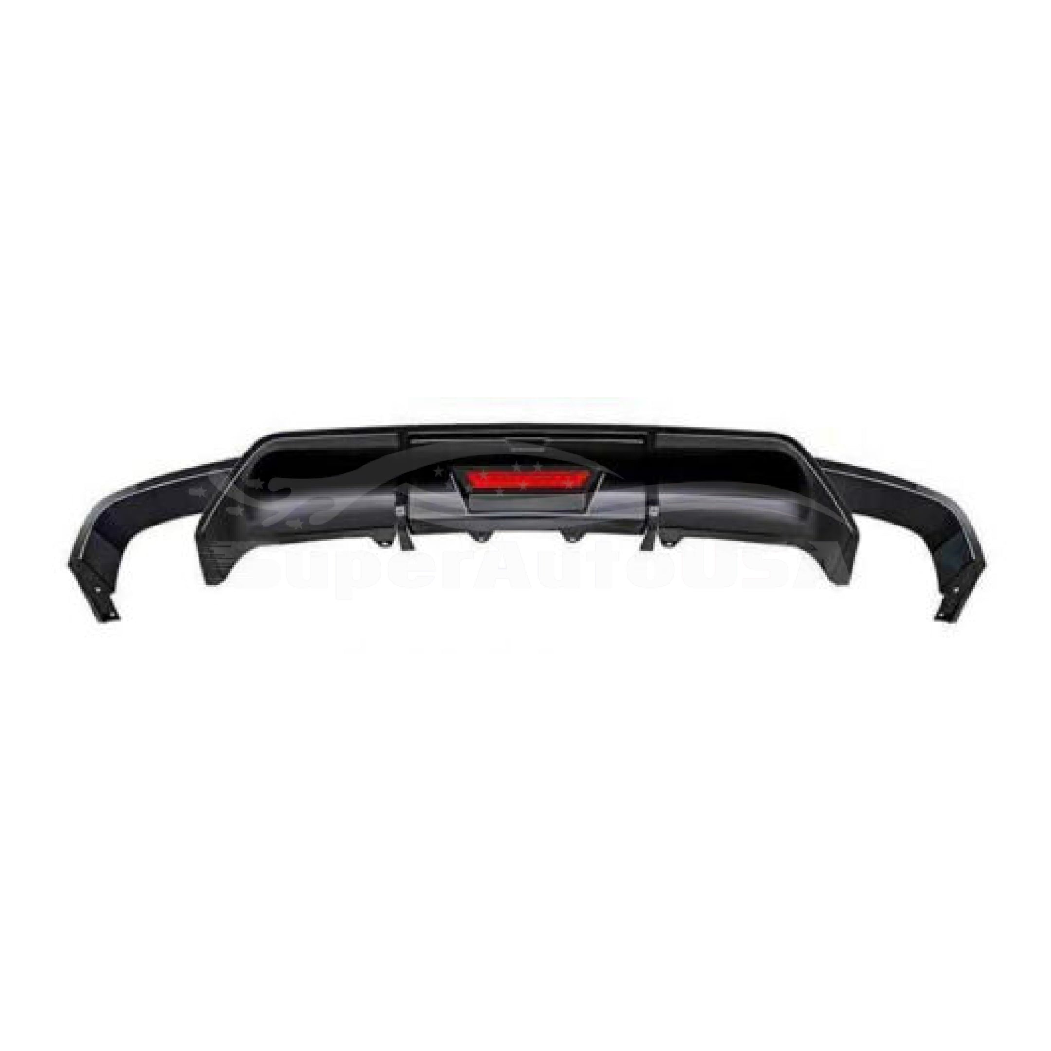 Fit 2018-2023 Toyota Camry Rear Bumper Lip Spoiler Lower Diffuser with LED Light - 0