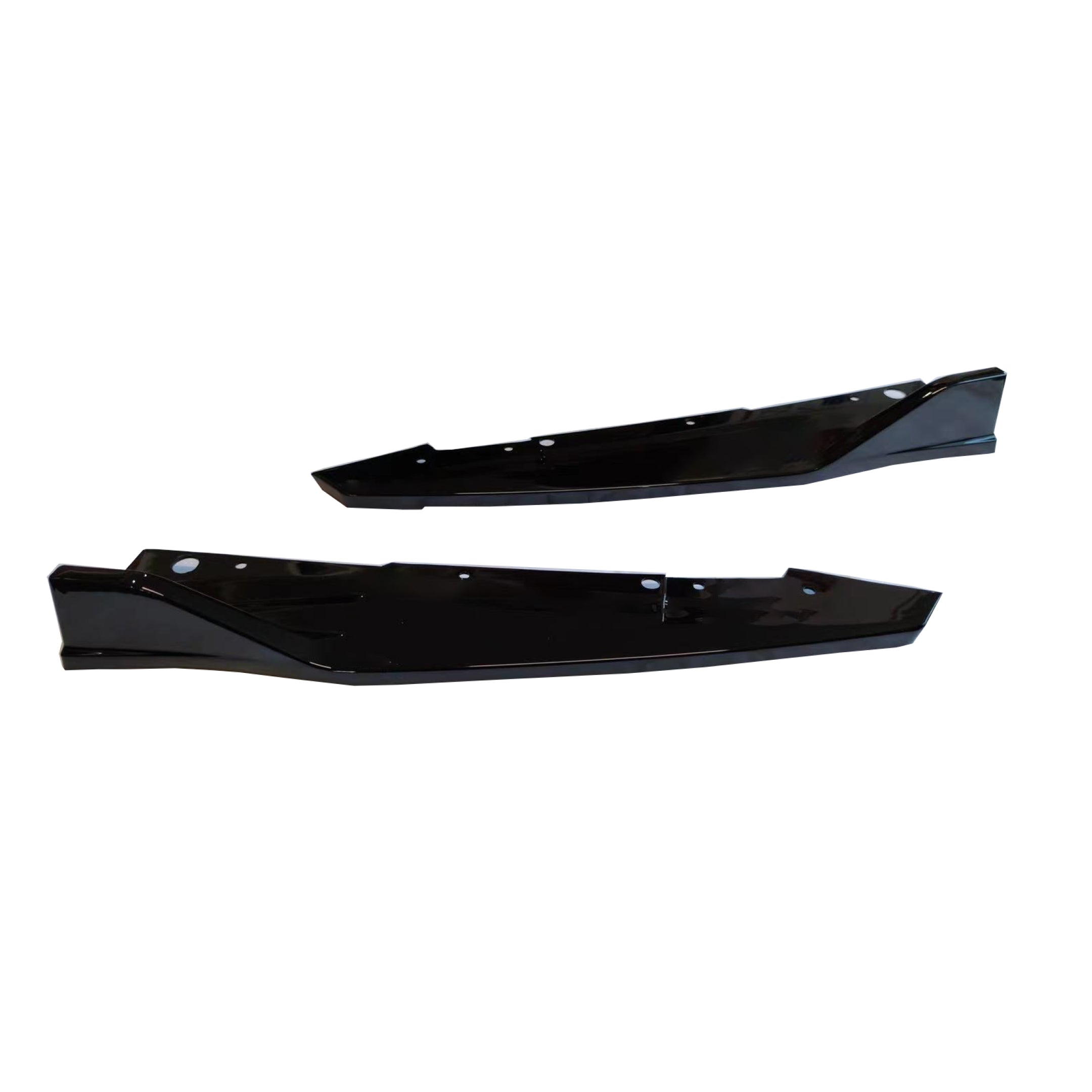 Buy gloss-black Fit 2018-2024 Toyota Camry TRD Style Rear Splitters Corners (Gloss Black/ Carbon Fiber Print/ Red Trim)
