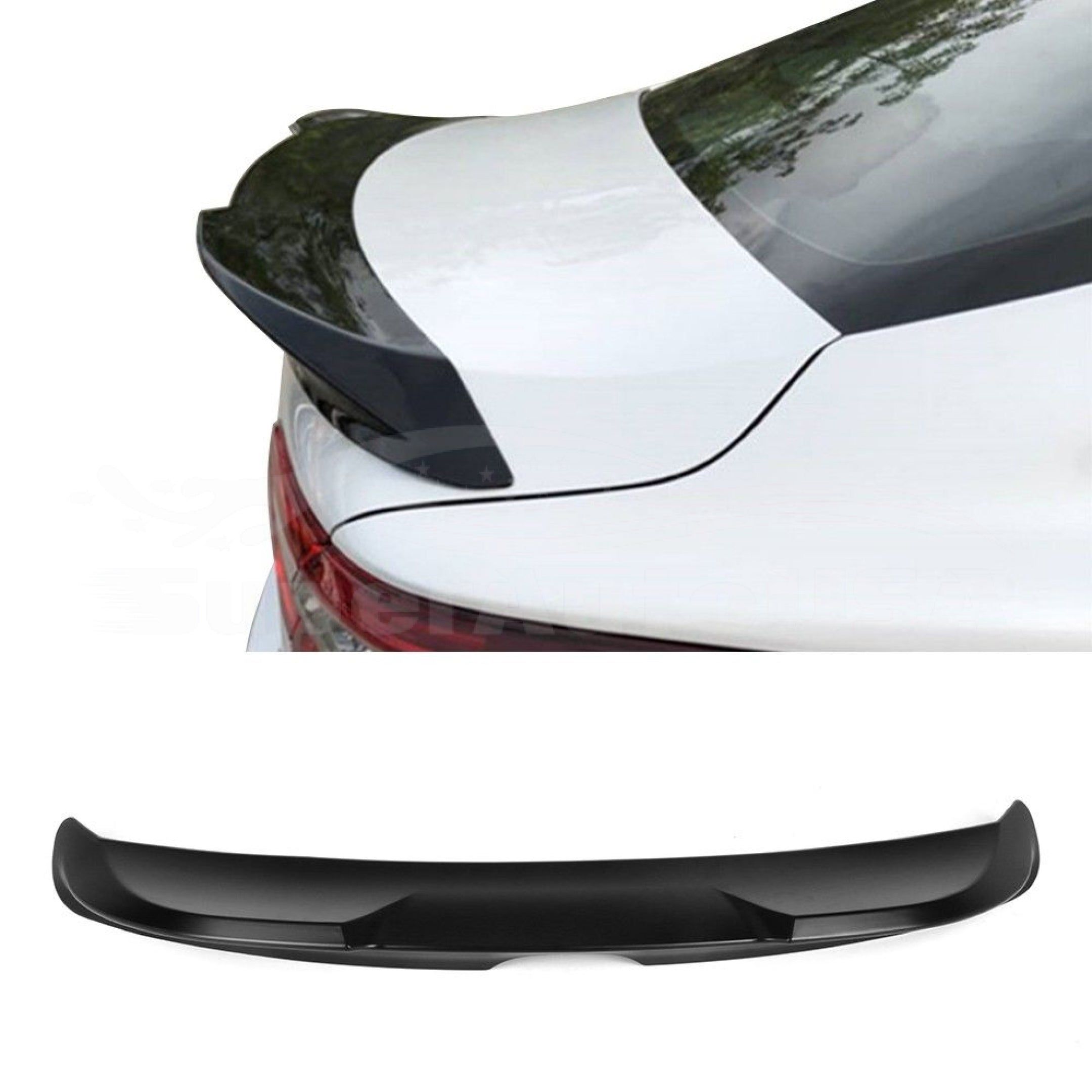 Fit 2018-2024 Toyota Camry TRD Style Rear Trunk Spoiler Wing (Gloss Black)