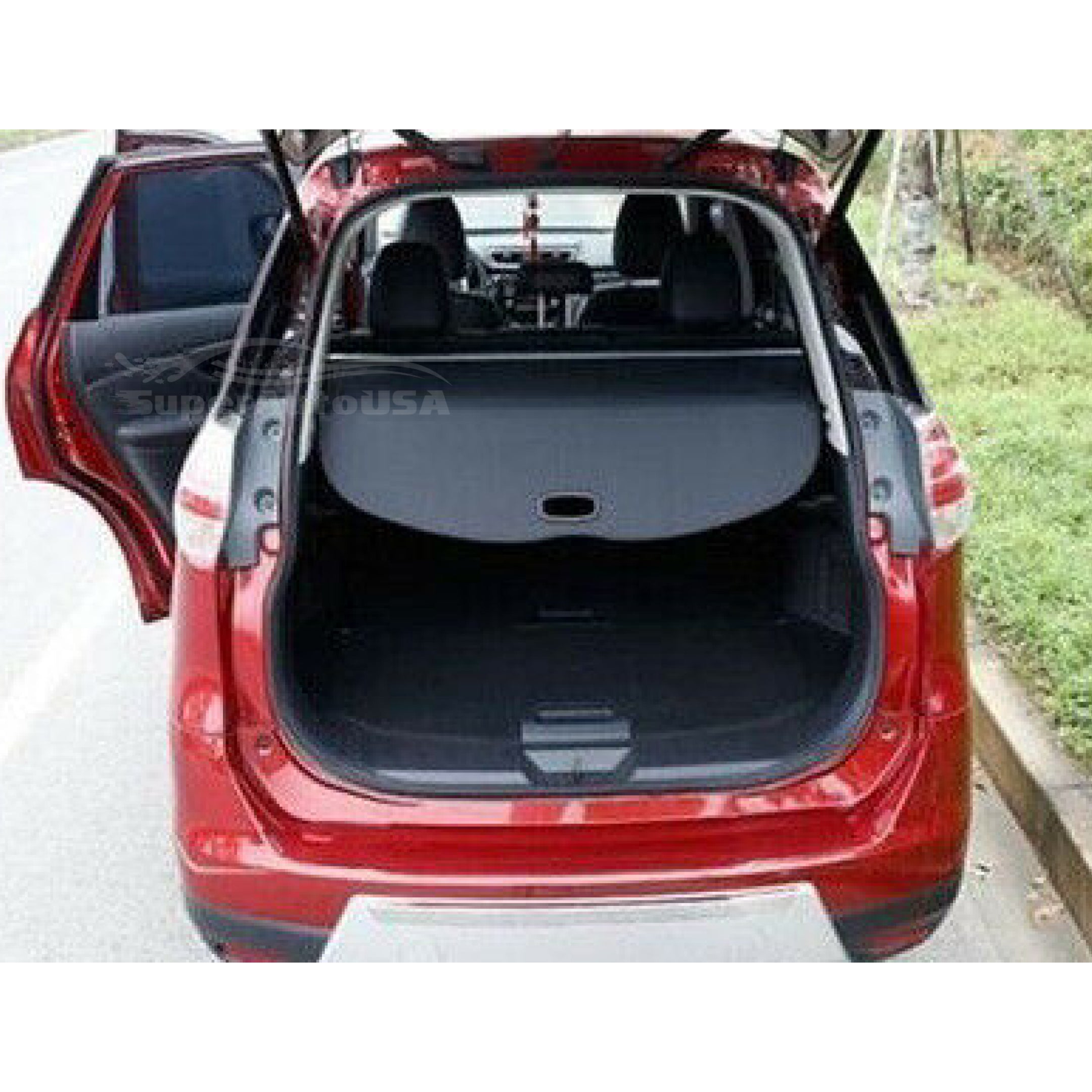 Fits 2016-2021 Toyota Prius Luggage Rear Trunk Retractable Tonneau Cargo Cover (Black) by Superautousa