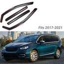 Se adapta a Chrysler Pacifica 2017-2021, viseras para ventanas con ventilación en canal, protectores contra la lluvia, el sol y el viento, deflectores de sombra -2