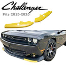 Fit 2015-2020 Dodge Challenger R/T SCAT Pack Front Bumper Lip Splitter Protector (Yellow)-2