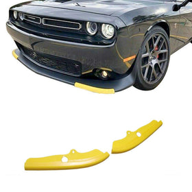 Fit 2015-2020 Dodge Challenger R/T SCAT Pack Front Bumper Lip Splitter Protector (Yellow)