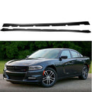 Fit 2011-2021 Dodge Charger Side Skirts Extension Body Kit (Unpainted Matte Black)-1