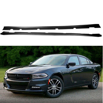 Kit de extensión de faldones laterales para Dodge Charger 2011-2021 (negro mate sin pintar) 