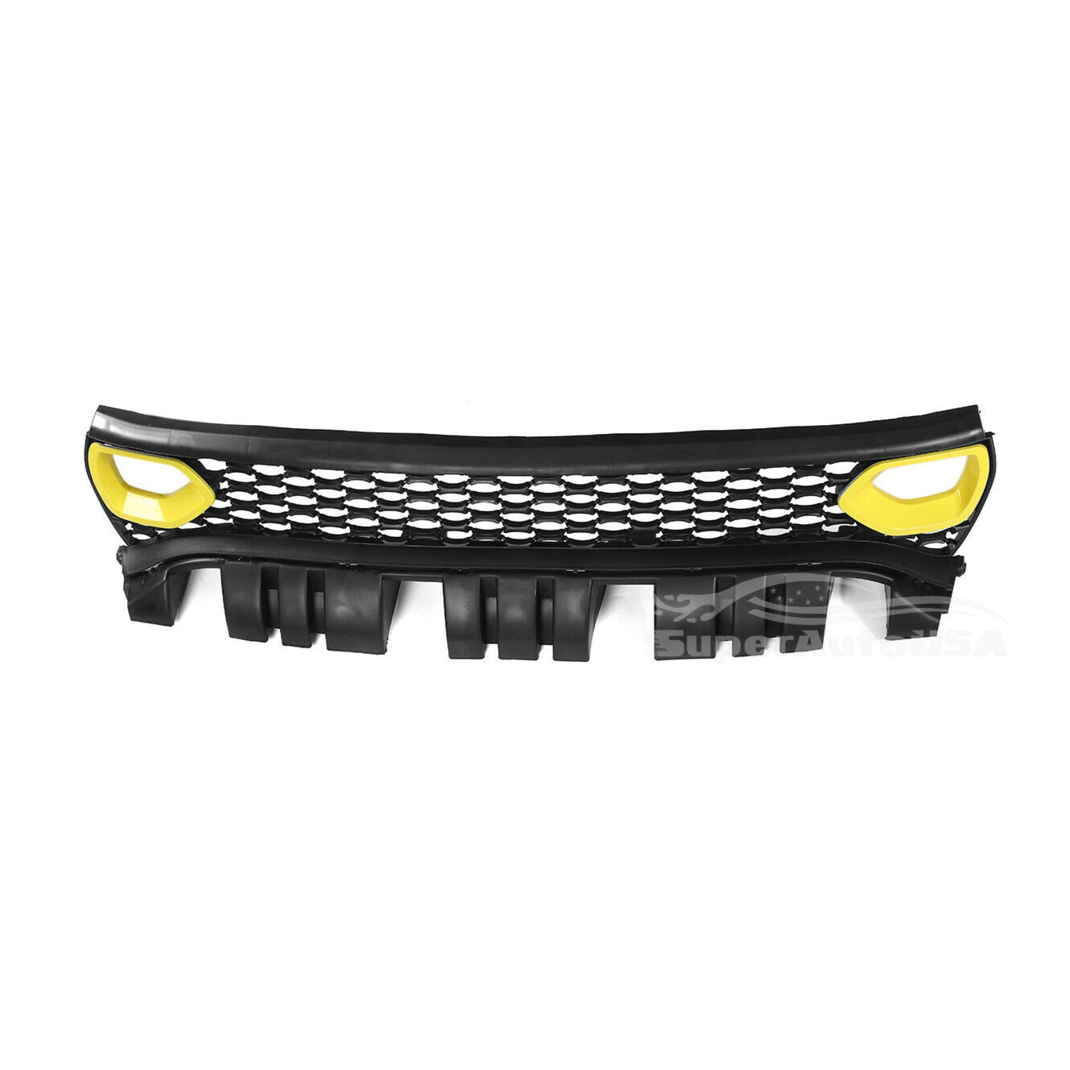 Fits 2015-2020 Dodge Charger SRT Scat Pack Front Grille Dual Inlets Air Bezel (Yellow)-3