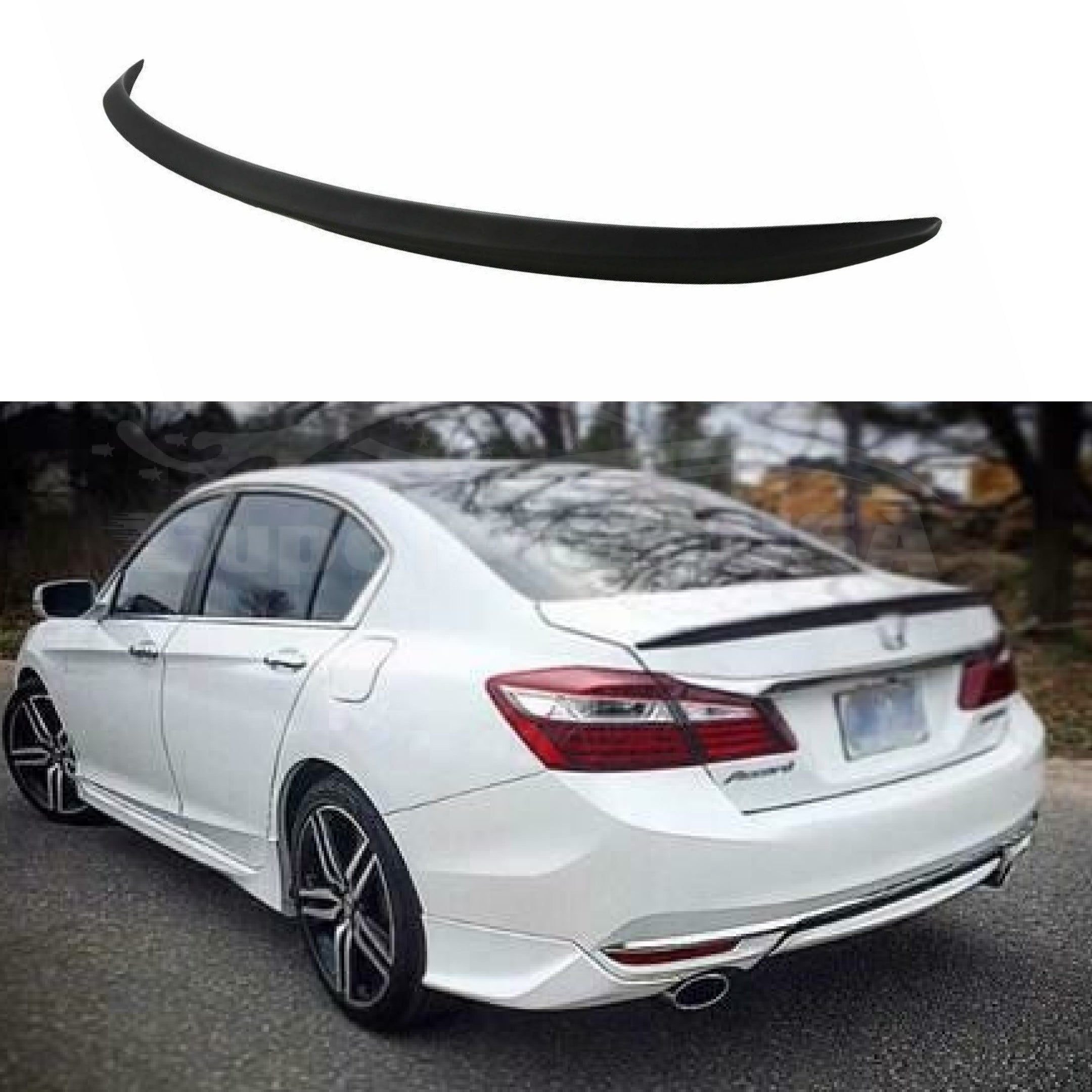 Fit For 2013-2017 Honda Accord 4DR OE Factory Style Spoiler Wing  (Unpainted / Matte Black)