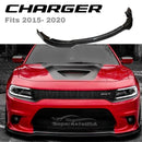 Fits 2015-2022 Dodge Charger SRT RT Front Bumper Lip Spoiler Splitter Body (Black, 3pcs)-2