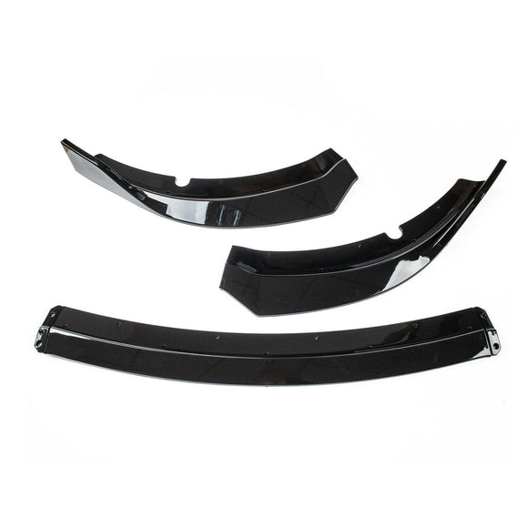 Fits 2015-2022 Dodge Charger SRT RT Front Bumper Lip Spoiler Splitter Body (Black, 3pcs)