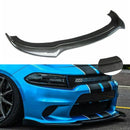 Fits Dodge Charger 2015-2019 SRT RT Front Bumper Lip Spoiler (Carbon Fiber Print, 3 pcs)-1