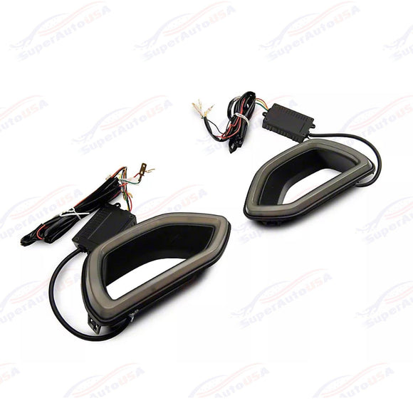 FOR 2015-2022 Charger R/T Scat Pack SRT Style  Mesh Front Grille Grill With LRD RDL Lights