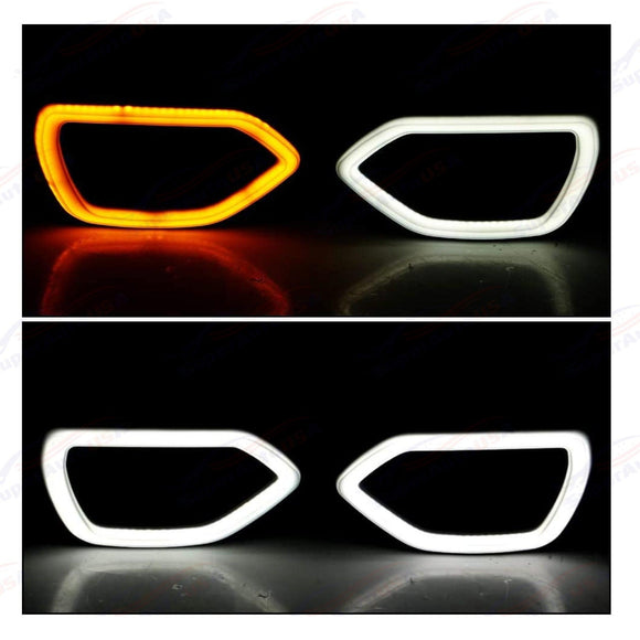 FOR 2015-2022 Charger R/T Scat Pack SRT Style  Mesh Front Grille Grill With LRD RDL Lights