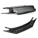 Rejilla central del radiador con diseño de panal de abeja para parachoques delantero HONDA Civic 10 2016-2018 (negra) -4