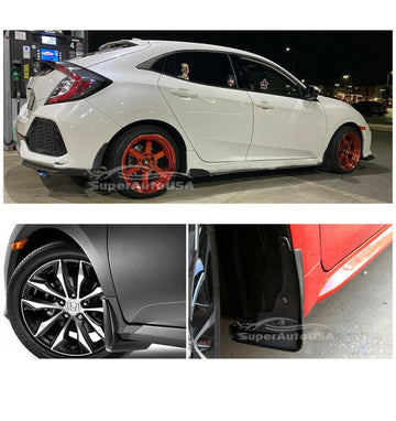 Guardabarros guardabarros negro para Honda Civic Hatchback 2017-2021 