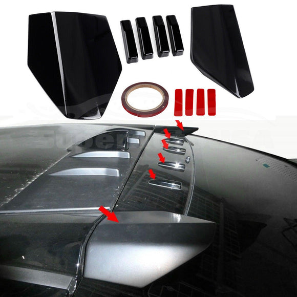 Alerón de techo negro Vortex Type R Hatchback compatible con Honda CIVIC FK4 FK7 5DR Hatchback 2016-2021 