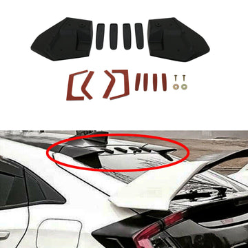 Alerón de techo negro Vortex Type R Hatchback compatible con Honda CIVIC FK4 FK7 5DR Hatchback 2016-2021 