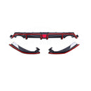 Fits 2016-2021 Honda CIVIC Sedan Rear Diffuser w/ LED Light (Gloss Black)-5