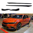 Fit 2022-2023 Honda Civic Side Body Skirts Front Corners Trim (Unpainted Black)-1