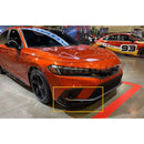 Fit 2022-2023 Honda Civic Side Body Skirts Front Corners Trim (Unpainted Black)-3