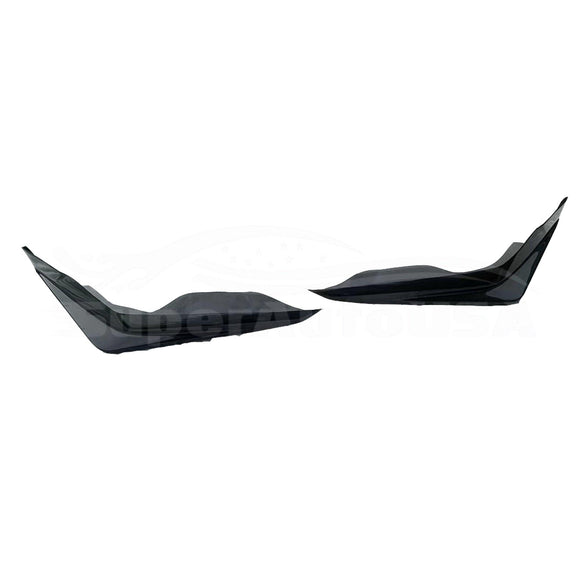 Fit 2022-2023 Honda Civic Side Body Skirts Front Corners Trim (Unpainted Black)