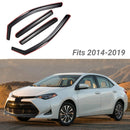 Fit 2014-2019 Toyota Corolla In-Channel Vent Window Visors Rain Sun Wind Guards Shade Deflectors-2