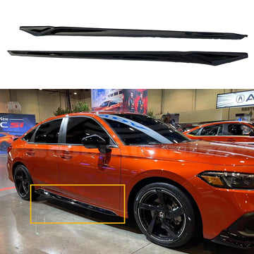 Kit de extensiones de faldón lateral para difusor de Honda Civic 2022-2023 (negro brillante) 