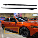 Fit 2022-2023 Honda Civic Side Body Skirts Front Corners Trim (Unpainted Black)-2