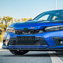 Fit 22-23 Honda Civic Type R Gloss Black Si Style Front Bumper Honeycomb Grille-2