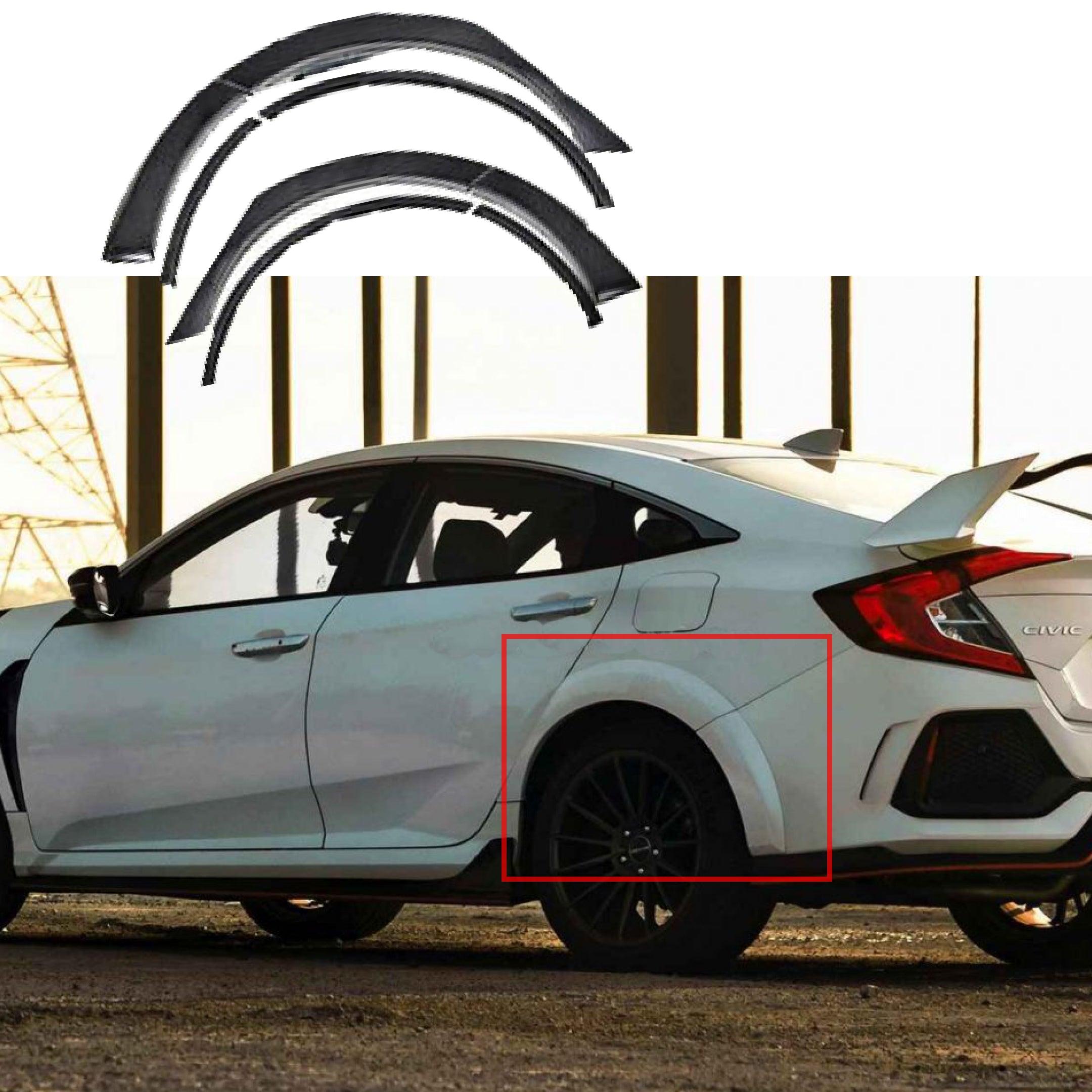Fk8 Rear Fender Fit 2016-2021 FK7 Honda Civic Sedan TYPE R FK8 Style Black Arch Flare ...
