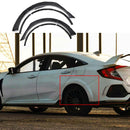 Fit 2016-2021 FK7 Honda Civic Sedan TYPE R FK8 Style Black Arch Flare Rear Fender Guards Cover-1