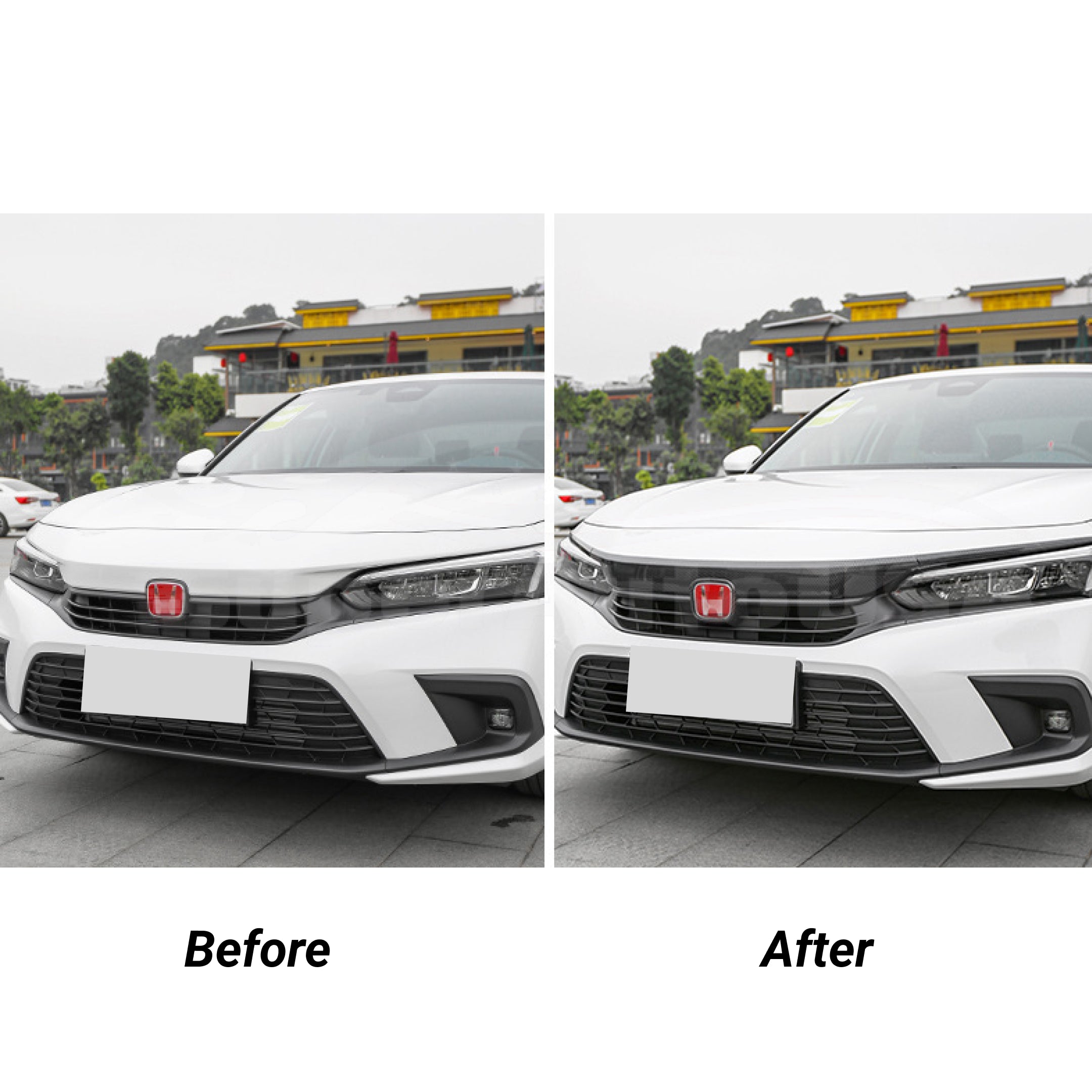 Ajuste 2019-2021 Honda Accord ABS negro brillante labio cubierta de rejilla delantera moldura moldura